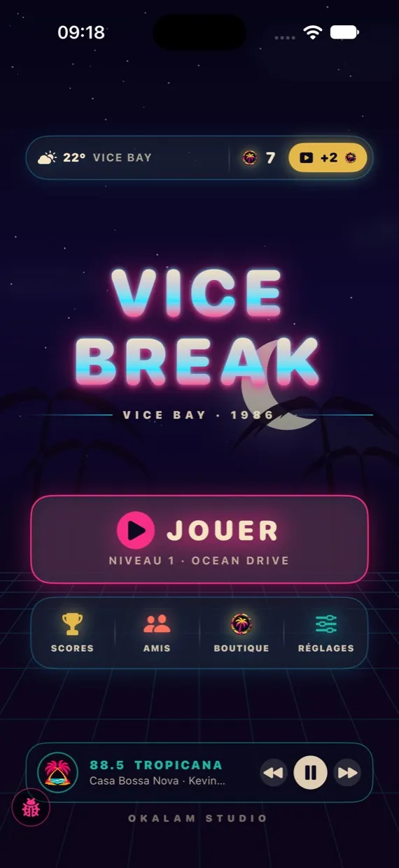 Vice Break, écran titre